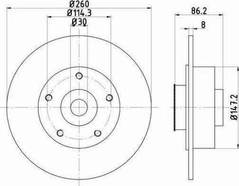 HELLA 8DD 355 120-081 - Brake Disc autospares.lv