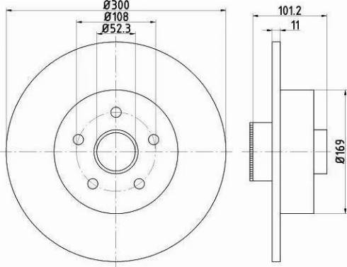 HELLA 8DD 355 120-121 - Brake Disc autospares.lv