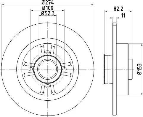 HELLA 8DD 355 116-861 - Brake Disc autospares.lv