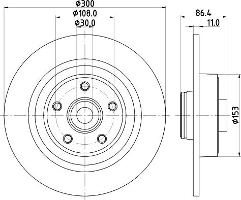 HELLA 8DD 355 123-321 - Brake Disc autospares.lv