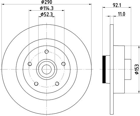 HELLA 8DD 355 123-371 - Brake Disc autospares.lv