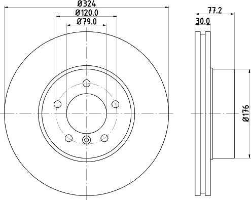 HELLA 8DD 355 123-791 - Brake Disc autospares.lv