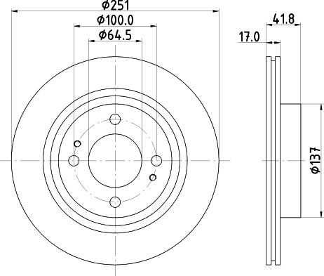 HELLA 8DD 355 122-991 - Brake Disc autospares.lv