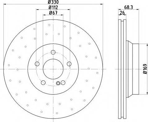 HELLA 8DD 355 122-572 - Brake Disc autospares.lv