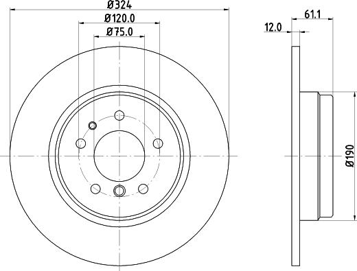 HELLA 8DD 355 122-062 - Brake Disc autospares.lv