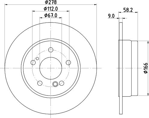 HELLA 8DD 355 122-162 - Brake Disc autospares.lv