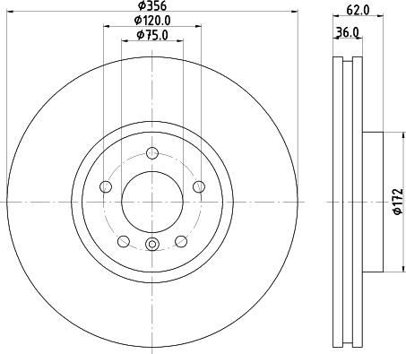 HELLA 8DD 355 122-812 - Brake Disc autospares.lv