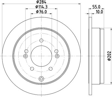 HELLA 8DD 355 122-291 - Brake Disc autospares.lv