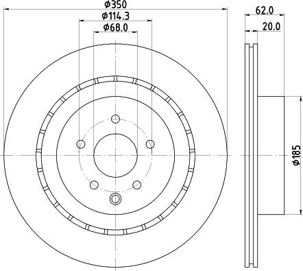 HELLA 8DD 355 122-261 - Brake Disc autospares.lv