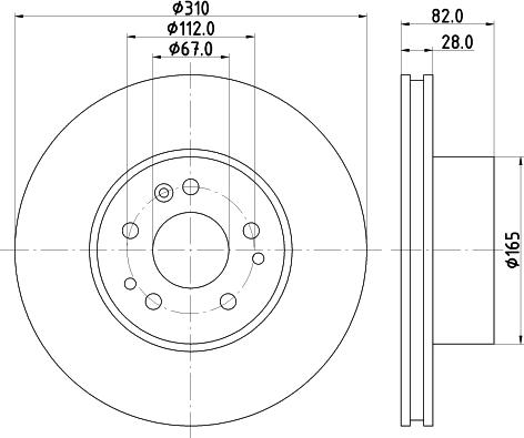 HELLA 8DD 355 122-232 - Brake Disc autospares.lv