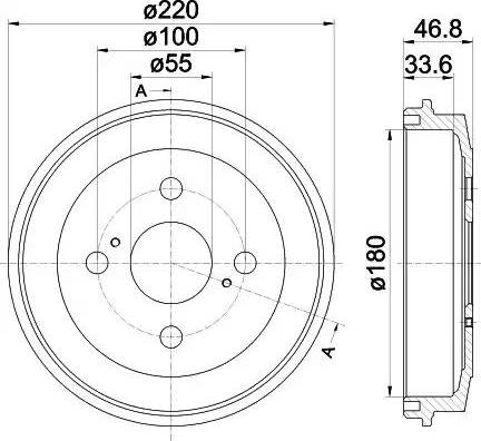 HELLA 8DT 355 301-931 - Brake Drum autospares.lv