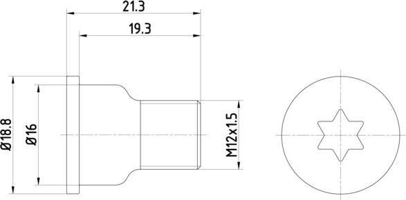 HELLA 8DZ 355 209-051 - Bolt, brake disc autospares.lv