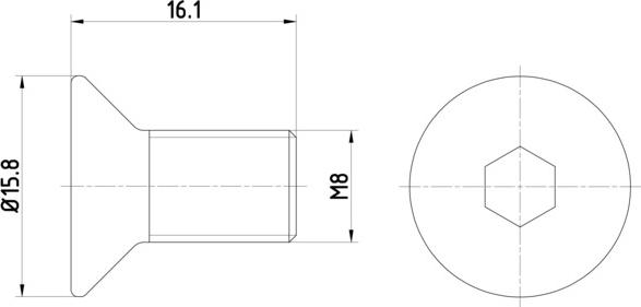 HELLA 8DZ 355 209-061 - Bolt, brake disc autospares.lv