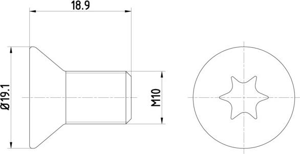 HELLA 8DZ 355 209-101 - Bolt, brake disc autospares.lv