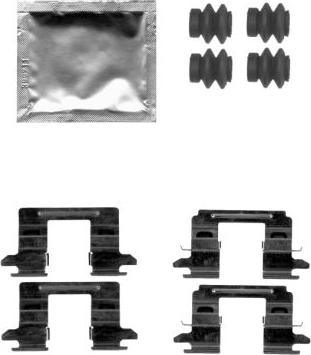 HELLA 8DZ 355 205-201 - Accessory Kit for disc brake Pads autospares.lv