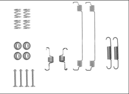 HELLA 8DZ 355 206-051 - Accessory Kit, brake shoes autospares.lv