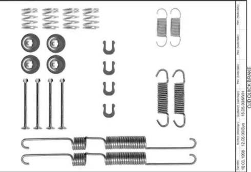 HELLA 8DZ 355 206-071 - Accessory Kit, brake shoes autospares.lv