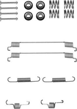 HELLA 8DZ 355 200-901 - Accessory Kit, brake shoes autospares.lv