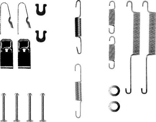 HELLA 8DZ 355 200-081 - Accessory Kit, brake shoes autospares.lv