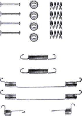 HELLA 8DZ 355 200-151 - Accessory Kit, brake shoes autospares.lv