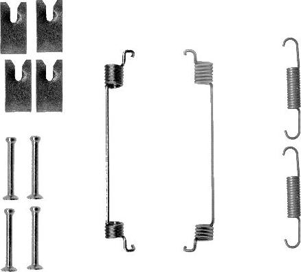 HELLA 8DZ 355 200-841 - Accessory Kit, brake shoes autospares.lv