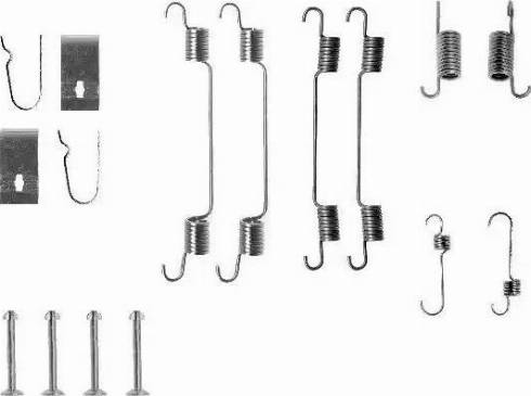 HELLA 8DZ 355 200-281 - Accessory Kit, brake shoes autospares.lv