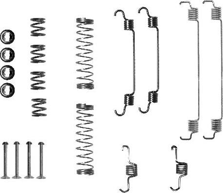 HELLA 8DZ 355 200-741 - Accessory Kit, brake shoes autospares.lv