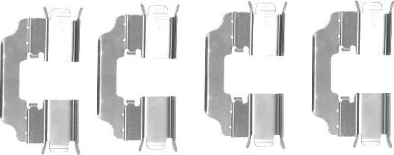 HELLA 8DZ 355 203-401 - Accessory Kit for disc brake Pads autospares.lv