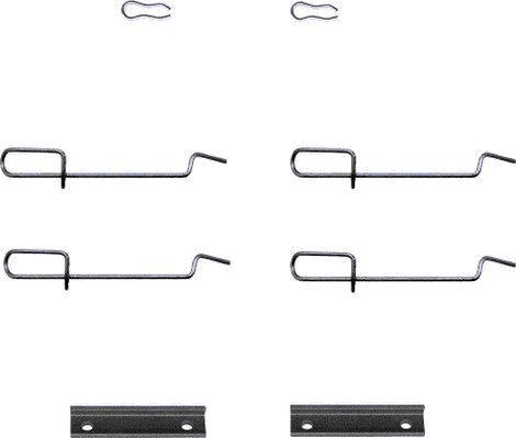 HELLA 8DZ 355 202-341 - Accessory Kit for disc brake Pads autospares.lv