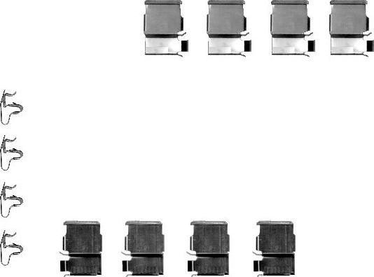 HELLA 8DZ 355 202-371 - Accessory Kit for disc brake Pads autospares.lv