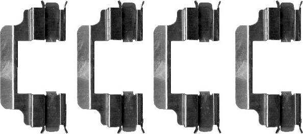 HELLA 8DZ 355 202-711 - Accessory Kit for disc brake Pads autospares.lv