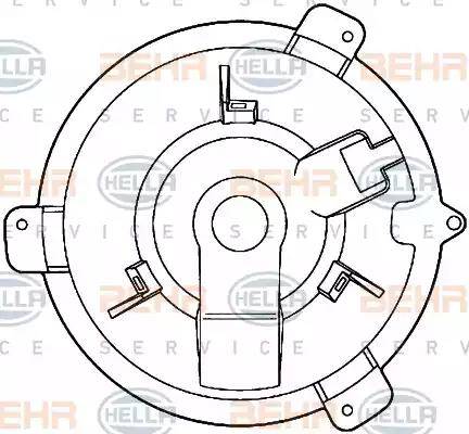 HELLA 8EW 351 039-301 - Interior Blower autospares.lv