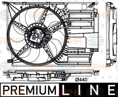 HELLA 8EW 351 151-101 - Fan, radiator autospares.lv