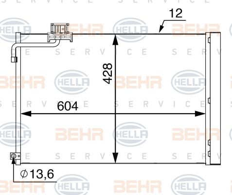 HELLA 8FC 351 005-464 - Condenser, air conditioning autospares.lv