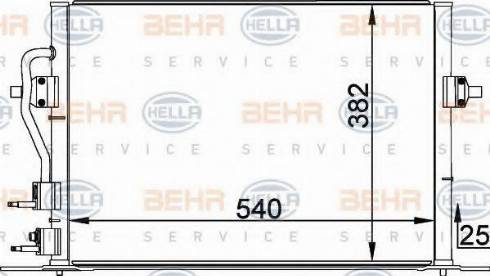 HELLA 8FC 351 035-584 - Condenser, air conditioning autospares.lv