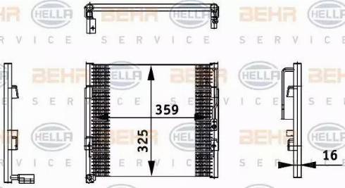 HELLA 8FC 351 035-731 - Condenser, air conditioning autospares.lv