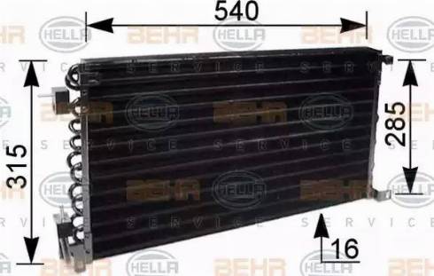 HELLA 8FC 351 036-041 - Condenser, air conditioning autospares.lv