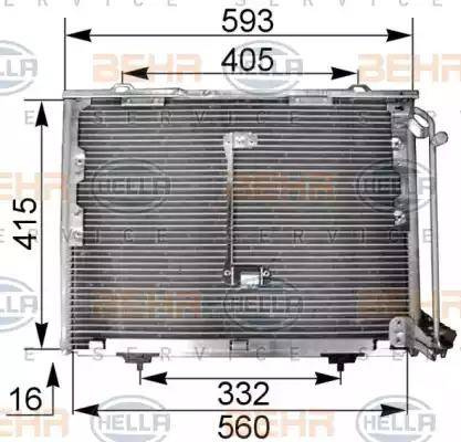 HELLA 8FC 351 036-014 - Condenser, air conditioning autospares.lv