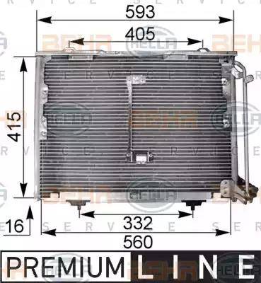 HELLA 8FC 351 036-011 - Condenser, air conditioning autospares.lv