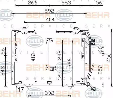 HELLA 8FC 351 038-464 - Condenser, air conditioning autospares.lv