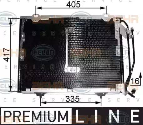 HELLA 8FC 351 038-461 - Condenser, air conditioning autospares.lv