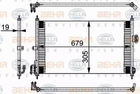 HELLA 8FC 351 038-581 - Condenser, air conditioning autospares.lv