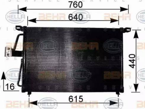 HELLA 8FC 351 037-611 - Condenser, air conditioning autospares.lv