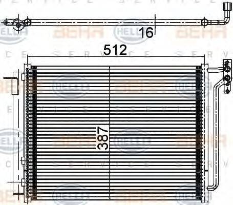 HELLA 8FC 351 309-541 - Condenser, air conditioning autospares.lv