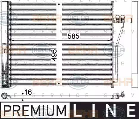 HELLA 8FC 351 309-151 - Condenser, air conditioning autospares.lv