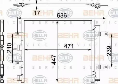 HELLA 8FC 351 304-181 - Condenser, air conditioning autospares.lv