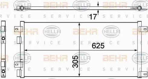 HELLA 8FC 351 305-681 - Condenser, air conditioning autospares.lv