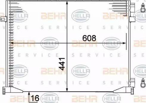 HELLA 8FC 351 306-661 - Condenser, air conditioning autospares.lv