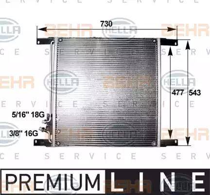 HELLA 8FC 351 300-041 - Condenser, air conditioning autospares.lv