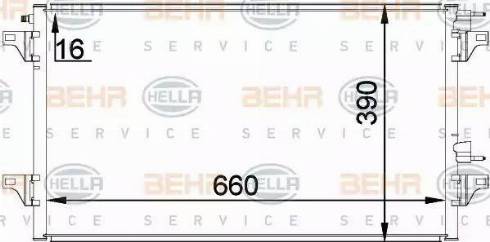 HELLA 8FC 351 300-344 - Condenser, air conditioning autospares.lv